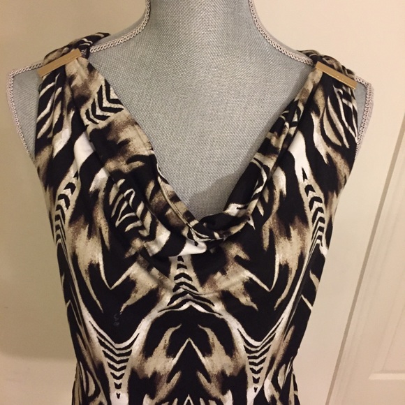 Vince Camuto Sleeveless Top w/Gold Metal Accents L - Picture 4 of 8